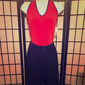 Red halter body suit NWT